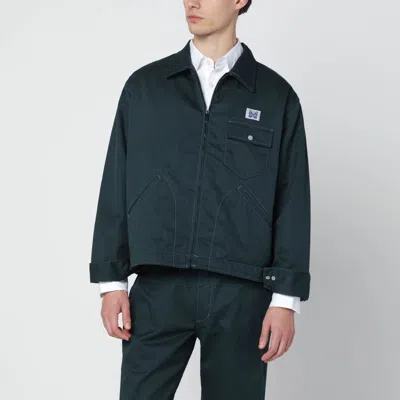 Needles Zipped Logo Patch Jacket In Green
