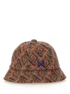 Needles Hat Geometric Pattern Stitched Detailing In Brown