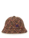 Needles Hat Geometric Pattern Stitched Detailing In Orange