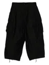 Needles Loose Straight-leg Pants With Cargo Pockets In Black