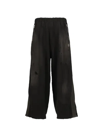 Needles H.d. Distressed Track Pants In Black