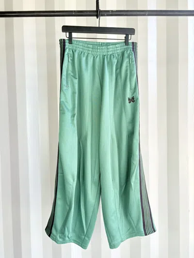 Pre-owned Needles Hd Wide Leg Track Pants In Green