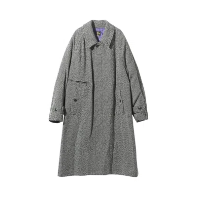 Pre-owned Needles Herringbone Balcollar Coat 'white' | Men's Size S