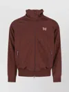 Needles High Collar Sweatshirt Zip Pockets In Brown