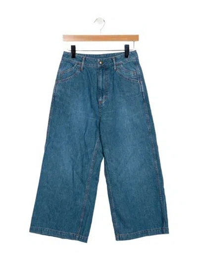Pre-owned Needles High-rise Straight Leg Jeans In Blue