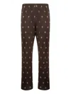 Needles Jacquard-pattern Track Pants In Brown