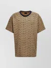 Needles Jacquard Patterned Crew Neck T-shirt With Short Sleeves