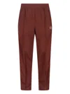 Needles Straight Trousers With Elastic Waistband And Pocket In Red