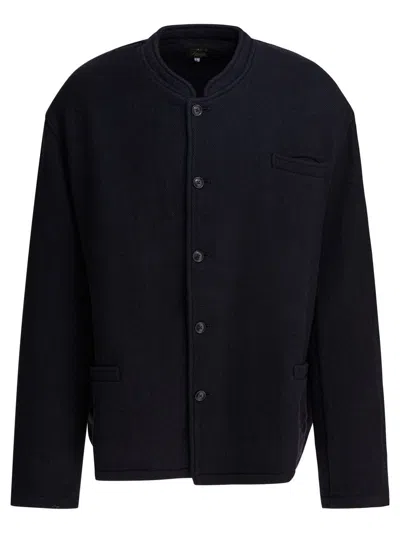 Needles Kersey Wool Long-sleeved Jacket In Blue