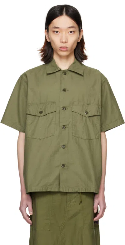 Needles Khaki Fatigue Shirt In A-olive