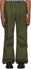 Needles Utilitarian Straight-leg Pants With Multiple Flap Pockets In Green