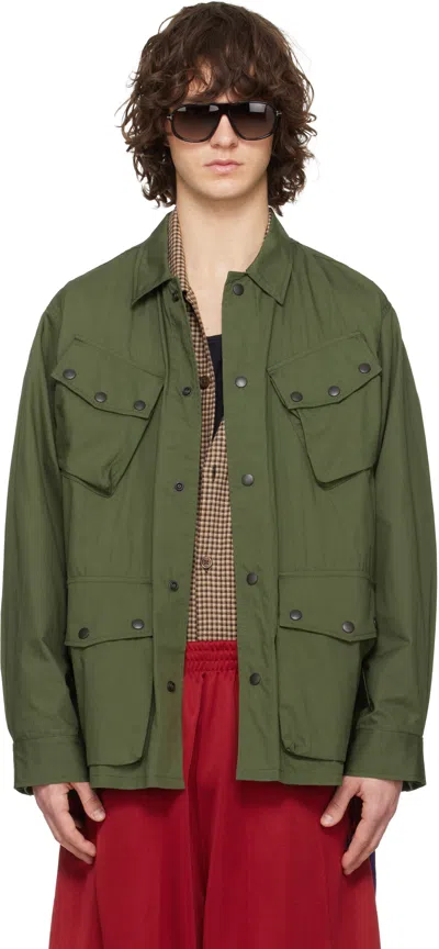 Needles Khaki Jungle Fatigue Jacket In Green