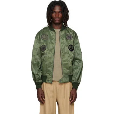 Needles Khaki L2-b Bomber Jacket In Green