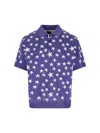 Needles Crewneck Sweater Star Pattern In Purple