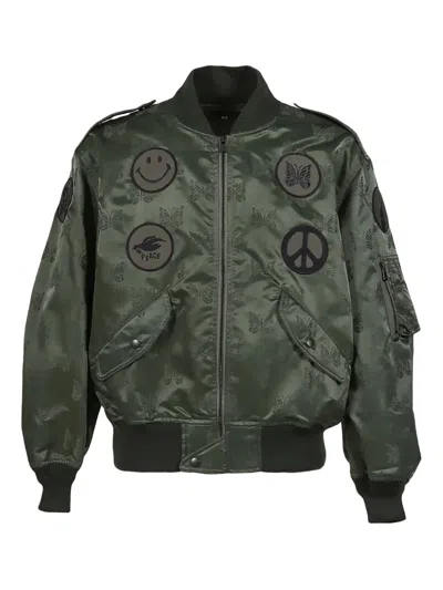 Needles L2-b Bomber Jacket In Green