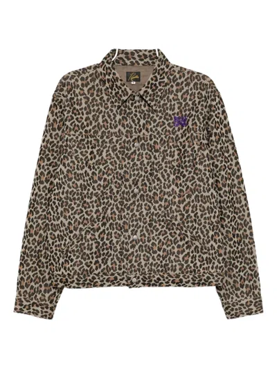 Needles Leopard-print Jacket In Black