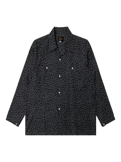Needles Leopard-print Shirt In Gray