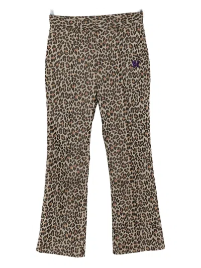 Needles Leopard-print Trousers In Brown