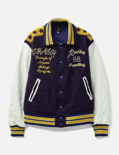Needles Lettered Jacket In Blue