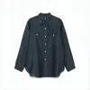 Needles Long Sleeve Casual Shirt With Classic Collar In Blue
