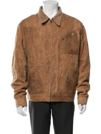 Pre-owned Needles Linen Trucker Jacket W/ Tags In Brown
