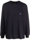 Needles Logo Patch Long-sleeved T-shirt In Purple