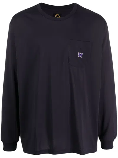 NEEDLES LOGO-APPLIQUÉ LONG-SLEEVE T-SHIRT