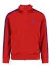 Needles Logo-embroidered Striped Tech-jersey Track Jacket In Red