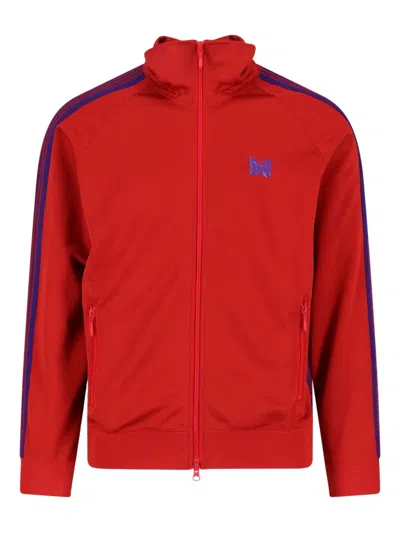 NEEDLES LOGO-DETAIL STRIPED SWEATER