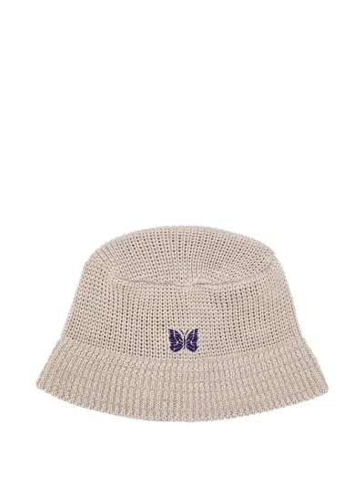 Needles Logo-embroidered Bucket Hat In Gray