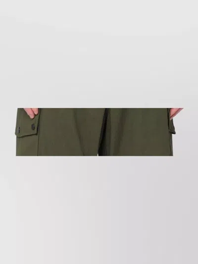 Needles Logo Embroidered Chest Pocket Collared Jacket In Green
