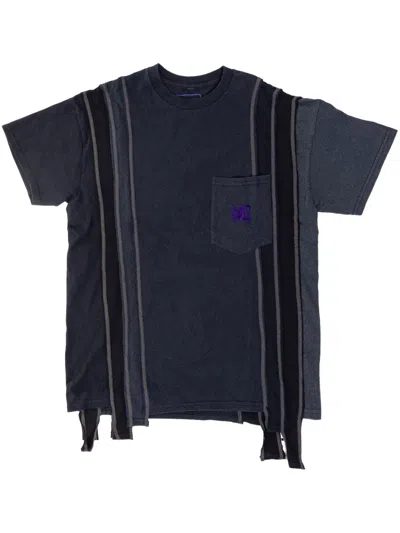 Needles Logo-embroidered Cotton T-shirt In Black
