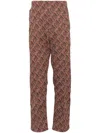 Needles Multicolor Drawstring Track Pants In Orange