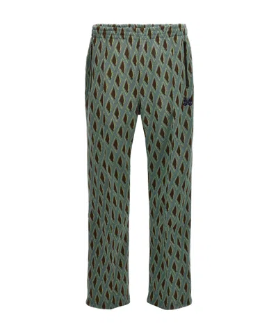 Needles Printed Joggers With Pockets And Elastic Waistband In Green