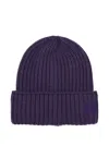 Needles Logo-embroidered Ribbed Beanie Hat In Blue