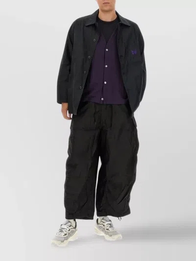 NEEDLES LOGO EMBROIDERED SHIRT FRONT POCKETS