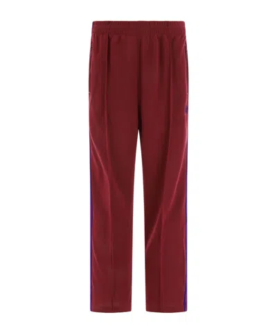 Needles Logo-embroidered Straight-leg Track Pants In Red