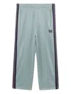 Needles Straight-leg Webbing-trimmed Logo-embroidered Tech-jersey Track Pants In Blue