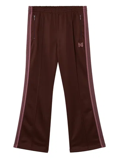 Needles Logo-embroidered Track Pants In Brown