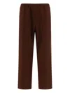 Needles Logo Embroidered Mid Rise Trousers In Brown