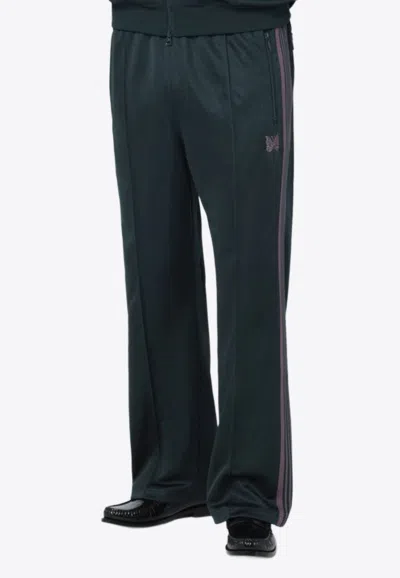 Needles Logo-embroidered Track Pants In Green