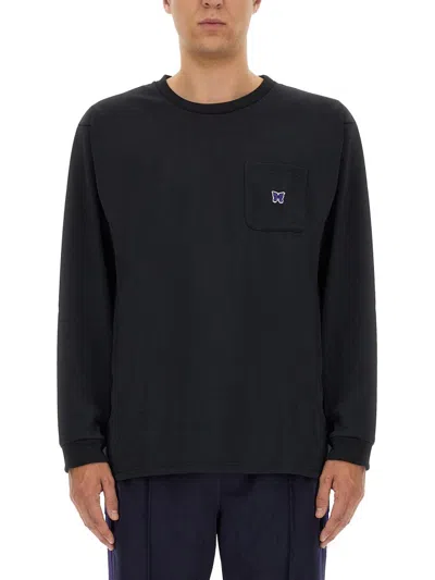 Needles Logo T-shirt For Men In Black