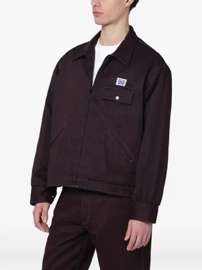 Needles Burgundy Zip Shirt Jacket