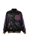 Needles Logo-patch Bomber Jacket In Black