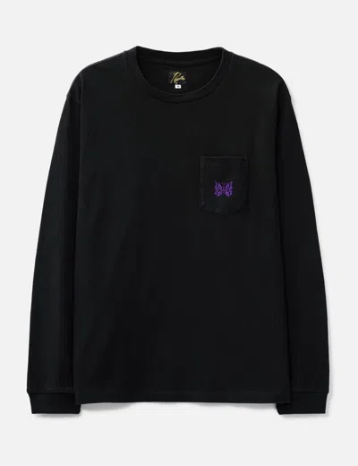 Needles Long Sleeve Pocket T-shirt In Black