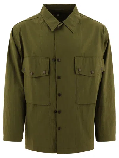 Needles Long Sleeved Buttoned Field Jacket In Green