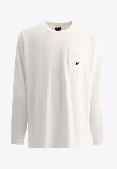 Needles Long-sleeved Logo Jersey T-shirt In White