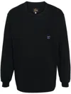Needles Black Crew-neck Sweatshirt With Embroidery In Black