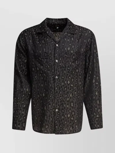 Needles Long Sleeves Cuffed Pockets Shirt In Black