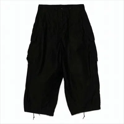 Needles Loose Straight-leg Pants With Cargo Pockets In Black